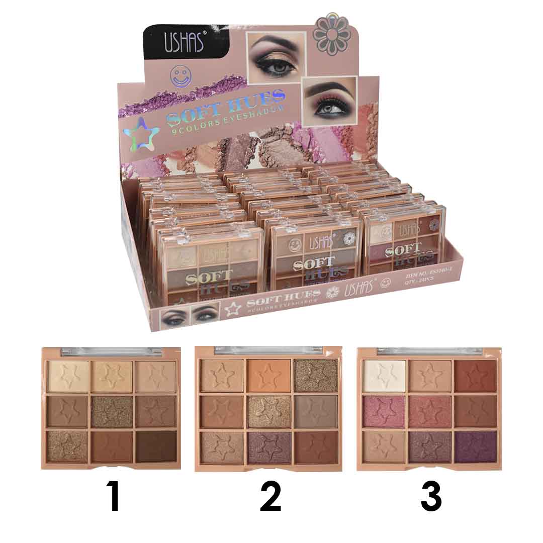 sombras soft ushas de 9 colores a