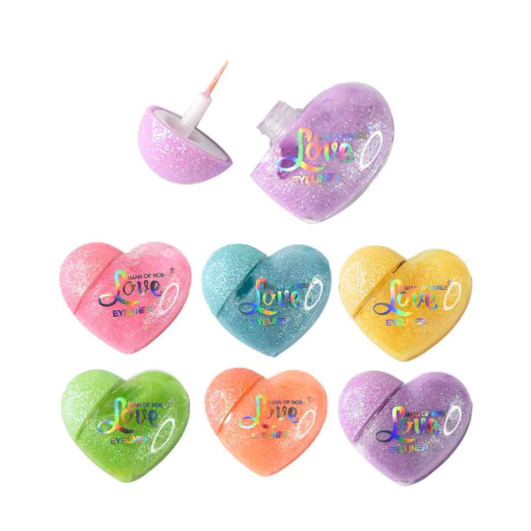 Delineadores en forma de corazon con glitter love eyeliner ion