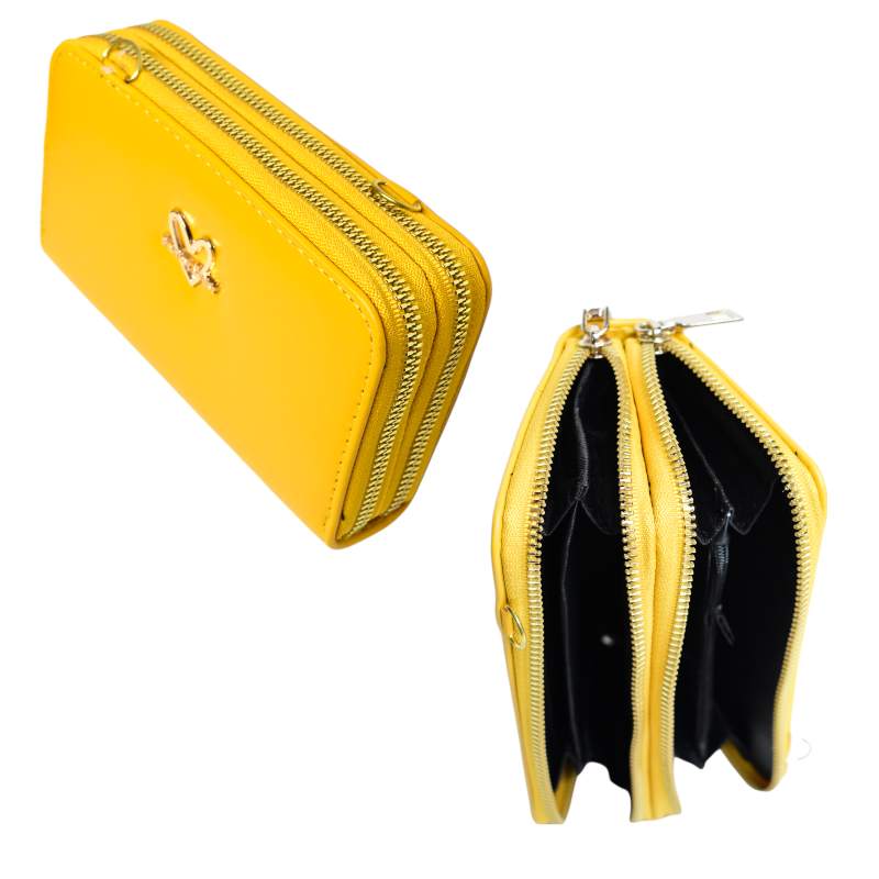 Billetera doble con broche de Pink in Sweet en diseño de corazón - Imagen 2