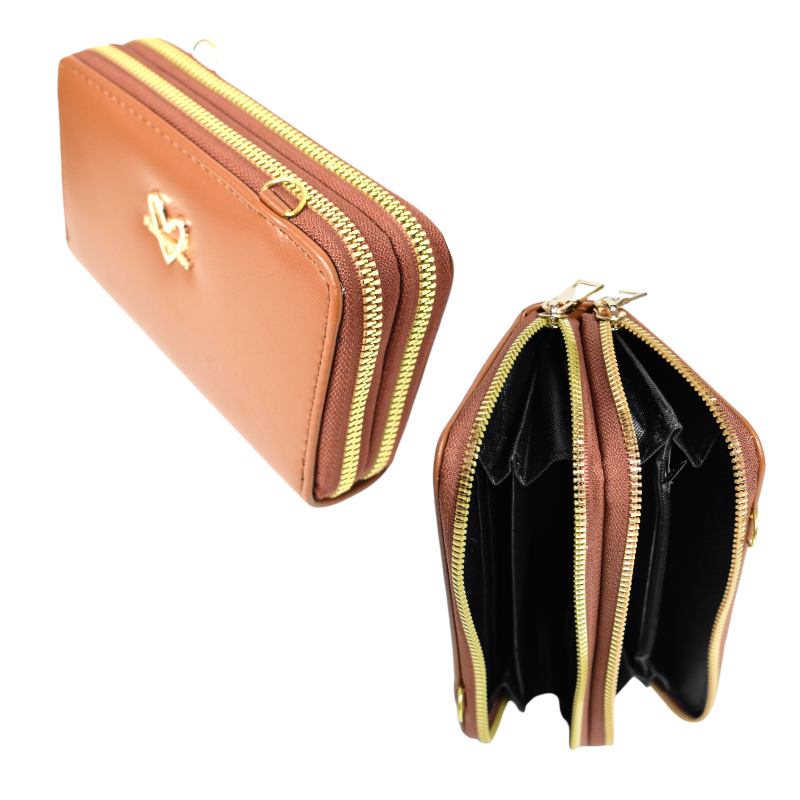 Billetera doble con broche de Pink in Sweet en diseño de corazón - Imagen 3