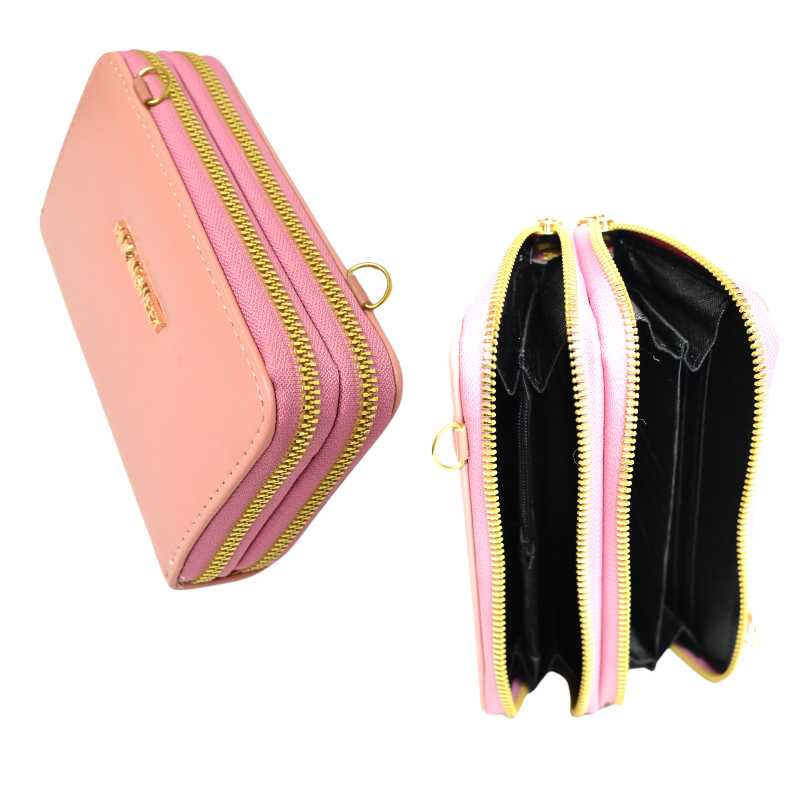 Billetera lisa doble con Broche de pink in sweet - Imagen 3