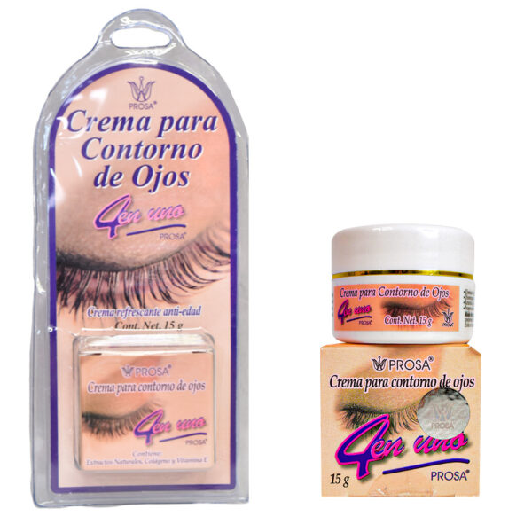 Crema para contorno de ojos Prosa 4 en 1 en presentación blíster