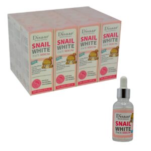 Suero para el rostro Snail White Disaar caja rosada con blanco BJ-59597