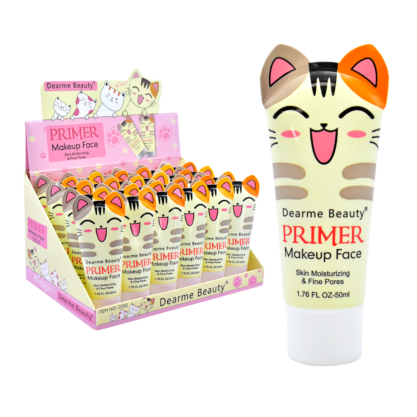 Primer Make up face presentación de gato Dearme Beauty