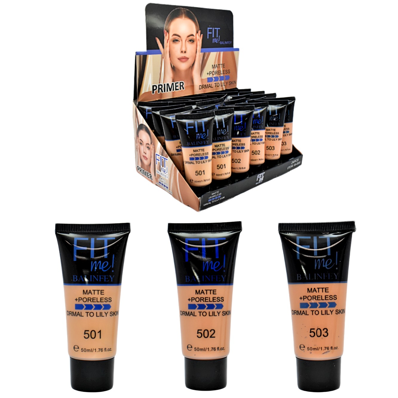 Base para rostro matte poreless Fit me! Balinfey