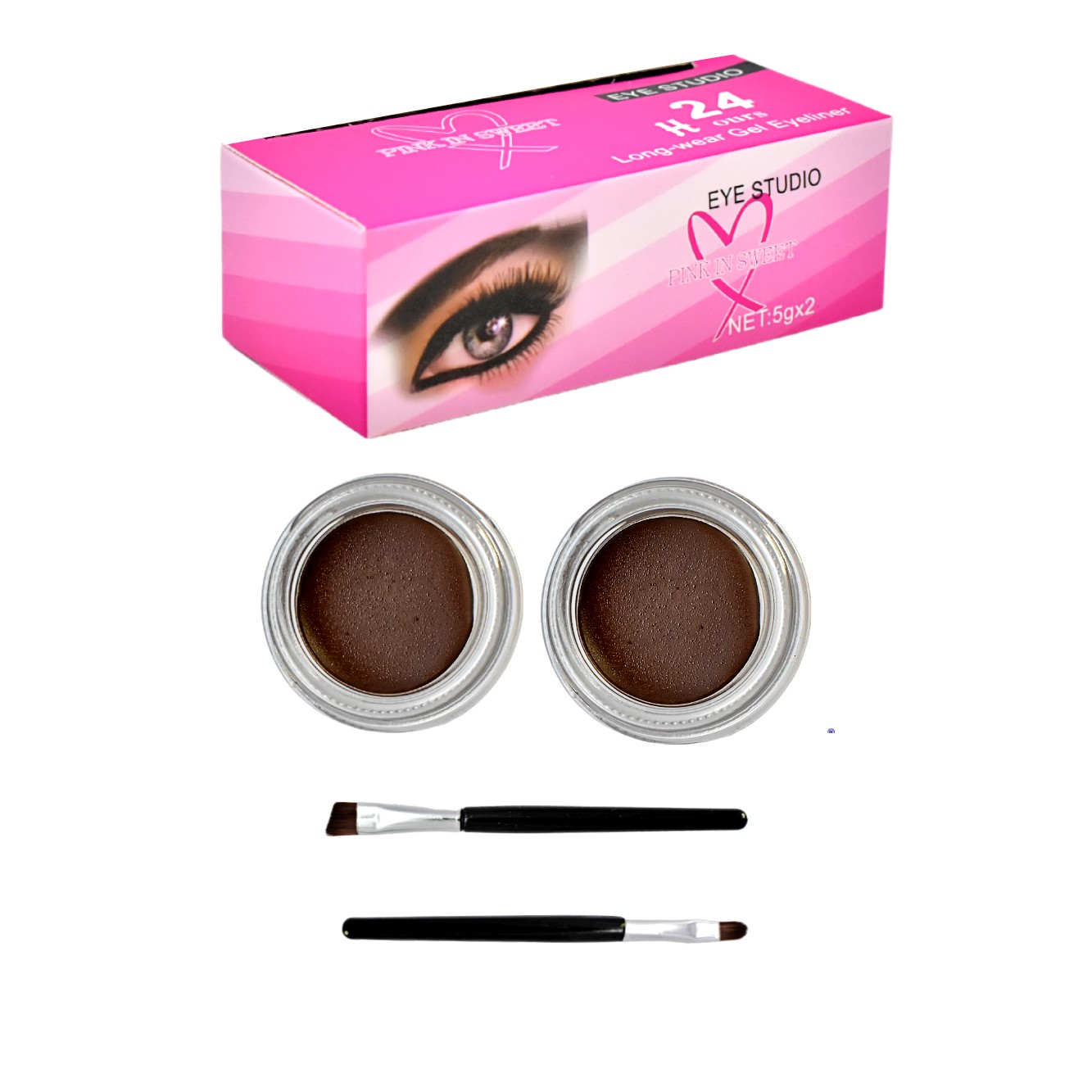 Delineador doble en gel de larga duración 24H Pink in Sweet