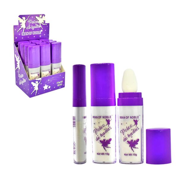 Polvo de hadas tapa y letras moradas Iman of Noble 15g
