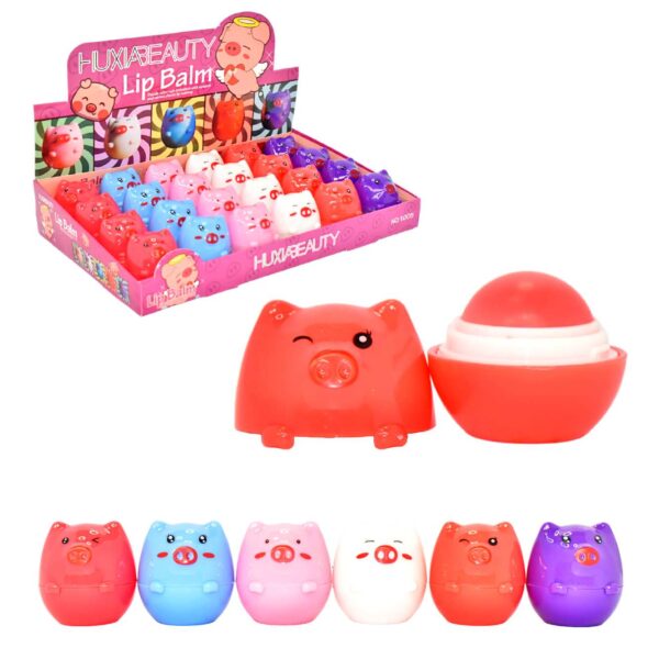 Bálsamo en presentación cerdito de colores HuxiaBeauty