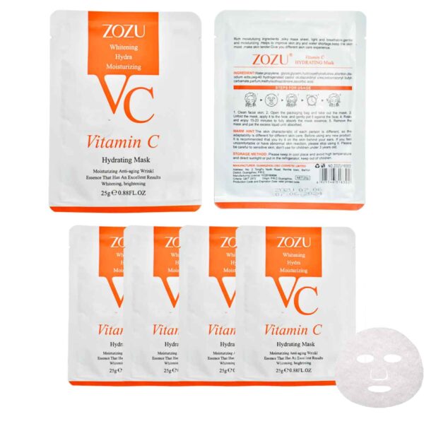 Mascarilla facial de vitamina C ZOZU presentación de 25 gramos