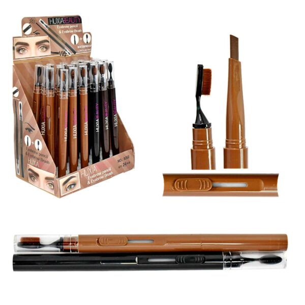 Lápiz de cejas con cepillo difuminador HuxiaBeauty