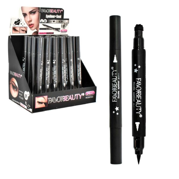 Delineador de ojos negro con sello de figuras FavorBeauty