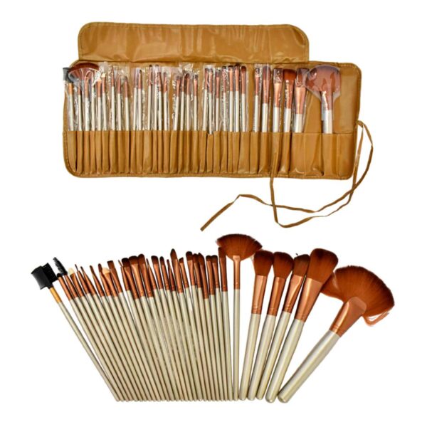 Set con 32 brochas de cuero sintético