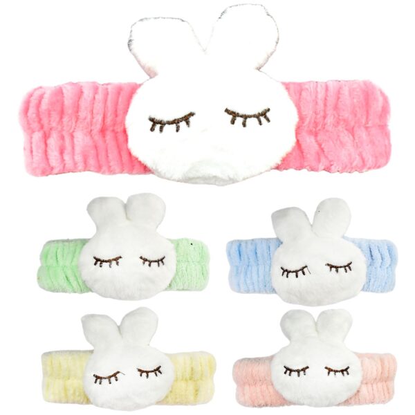 Banda para el cabello con diseño de conejo blanco
