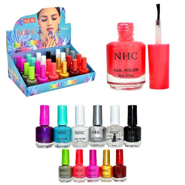 Esmalte para uñas brillante y suave NHC caja celeste