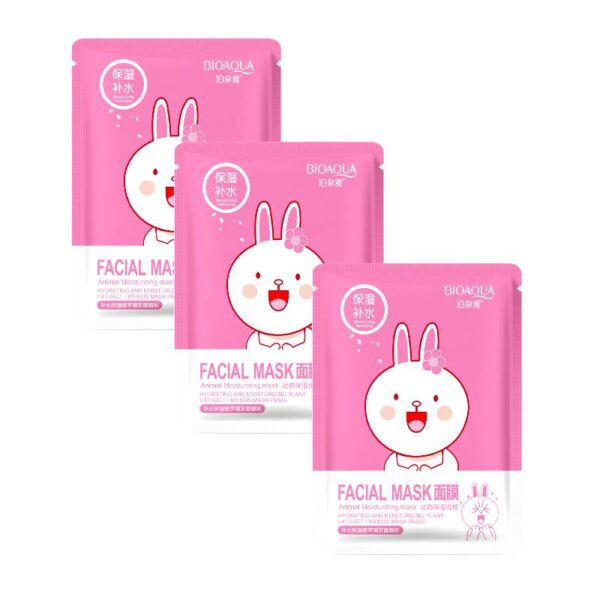 Mascarilla facial hidratante con extractos de plantas Bioaqua conejo
