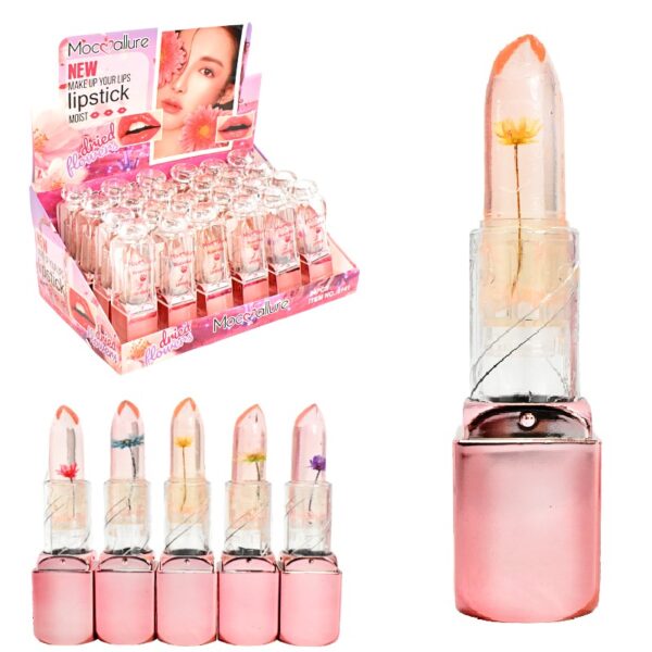 Brillo Para Labios Con Presentacion De Flores Mocuallure