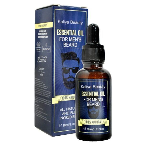 Aceite Para El Crecimiento De La Barba Kaliya Beauty 30Ml Caja Azul