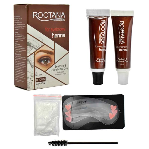 Tinta en crema he Henna para cejas y pestañas Rootana surtido LOTE1