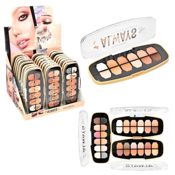 Paleta De Sombras 12 Colores Always Mocallure