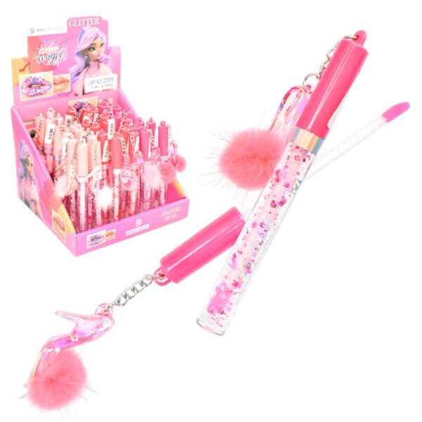 Brillo Labial Con Glitter De Iman Of Noble Empaque Con Barbie