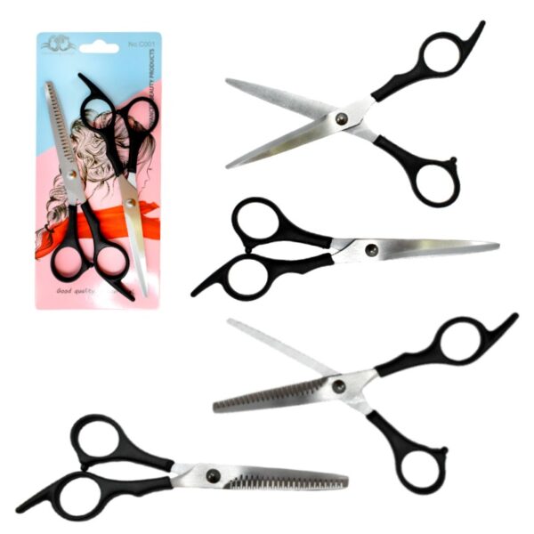 Duo de Tijera Para el Cabello Con Degrafiladora