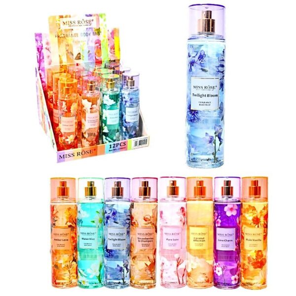 Splash corporales MISS ROSE 250ml fragancias surtidas BJ-59597