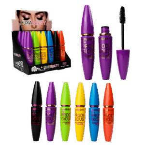Mascara para pestañas enriquecida con colageno presentacion de colores PRODI GIOUS HUXIABEAUTY Lote 2